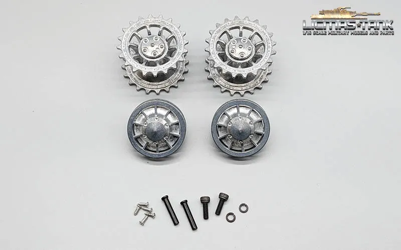 Drive and idle wheels for Tiger 1 (early version) Heng Long 1/16