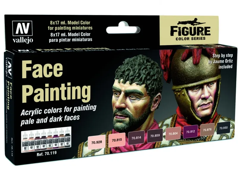 Face Painting 8 Set Gesichtsfarben Set Vallejo