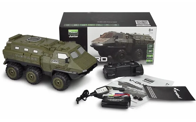 Amewi V-Guard armored vehicle 6WD 1:16 RTR, olive green