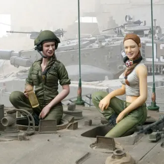 IDF Weibliche Panzer Besatzung Set - Figurenbausatz - Maßstab 1/16 (SOL Model)