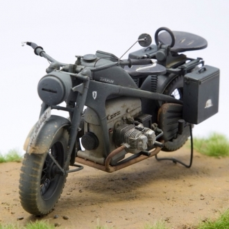 Motorcycle Zündapp KS-750/1 Solo Model Kit - Scale 1/16 (SOL Model)