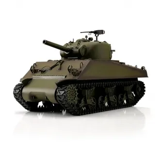 RC battle tank U.S. M4A3 Sherman with metal tracks Heng Long 1:16 scale IR / BB Torro Edition