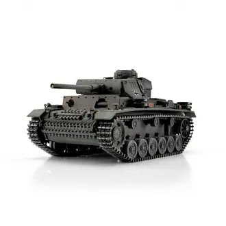 Henglong 1/16 Gray 6.0 FPV Customized Panzer III L RTR RC Tank 3848 Metal Wheels