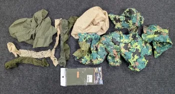 SONDERPOSTEN - MESSEMUSTER Konvolut Tarnnetze 13 Stück