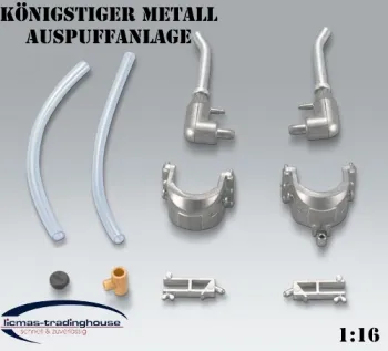 Metal exhaust system for TORRO KÖNIGSTIGER / TIGER II. or Jagdtiger