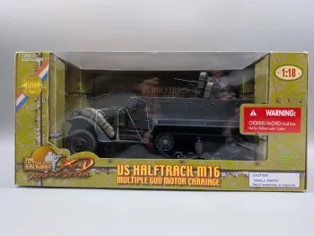 21st Century Toys US Halftrack M 16 Multible Gun Motor Carriage in 1:18 scale with figure