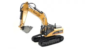 RC excavator full metal 1:14 RTR V4 in a leather-look case