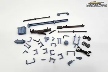 RC Tank Tank 4 - Spare part - Attachments grey Heng Long 1:16