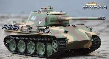 RC Panzer 2.4 GHz Panther Ausführung G Tarn Schussfunktion + IR 1:16 Heng Long V7.0 Basis Version
