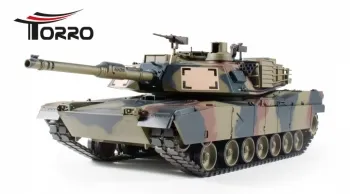 M1A2 Abrams Pro-Edition BB/IR Panzer Tarnlackierung mit Metallketten 1:16
