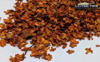 1/16 diorama maple leaves realistic miniature leaves MAPLE ORANGE