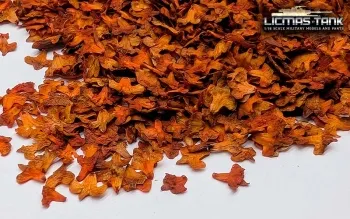 1/16 diorama maple leaves realistic miniature leaves MAPLE RED