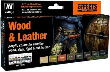 Vallejo Wood & Leather Set - Holz und Leder Farbset
