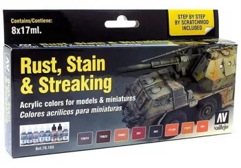 Rust, Stain & Streaking Set 8 x 17 ml Vallejo 70183