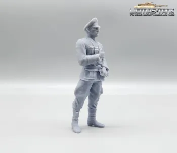 1/16 Figur Deutscher Offizier Wehrmacht stehend mit Fernglas WW2