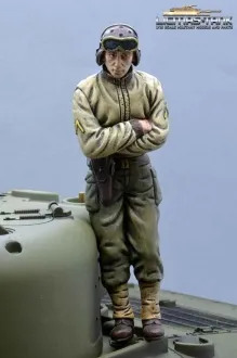 Figur U.S Panzerbesatzung WW2 Soldat mit verschränkten Armen 1/16
