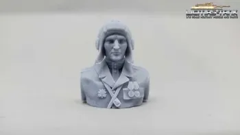 1/16 Figure cuted Russian tank commander for WW2 models unpainted resin