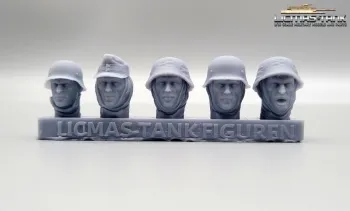 1/16 figures heads german soldiers winter with helmet and cap wehrmacht ww2
