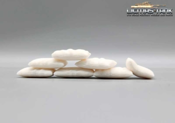 Sandbag wall straight scale 1/16 modelling diorama white