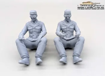 Driver-and-co-driver-figures-made-resin-unpainted-1-16-Torro-Sd-Kfz-251-1-Ausf-D-half-track
