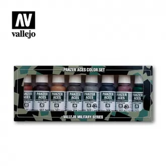 Vallejo Panzer Aces No 1 Model Color Set 70122 Rost, Spuren und Gummi