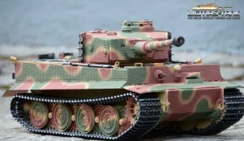 RC Panzer 2.4 GHz Tiger 1 Späte Version Normandie 1944-Taigen V3 Metall-Edition 360°- 6mm Schussfunktion
