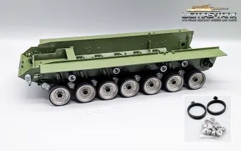 RC Panzer Leopard 2 A6 TK7.0 V2 - Ersatzteil - Unterwanne 3889 Heng Long 1:16 mit Metall-Laufrollen