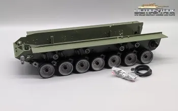 RC Panzer Leopard 2 A6 TK6.0S - Ersatzteil - Unterwanne 3889 Heng Long 1:16 mit Metall-Laufrollen