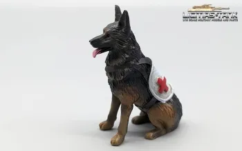 Figure 1/16 German Shepherd Medical Service Dog WW2 Resin painted