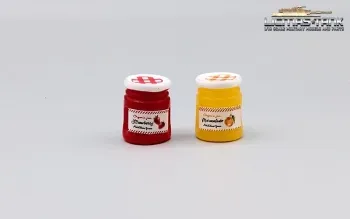 Marmeladengläser Set aus Kunststoff in 1/16 für Diorama