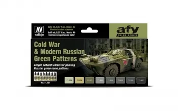 71621 Vallejo Model Air Cold War & Modern Russian Green Patterns Farben