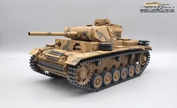 RC Tank 3 Ausf. L 2.4 GHz Metal Edition 6mm shot function 360 degree Taigen 1:16