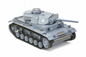 CUSTOMER RETURN RC Tank 3 Heng Long 1:16 with Steel Gear Metal Tracks 2.4Ghz Remote Control V7.0 Pro
