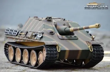 MESSEMUSTER - RC Panzer Jagdpanther 6 mm BB Schussfunktion 2.4 GHz Taigen Profi Metall Edition