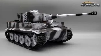 RC Panzer 2.4 GHz Tiger 1 Winter Taigen V3 BB +Servo +Kanonenrauch Metall-Edition