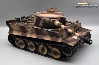 CUSTOMER RETURN - RC Tank 2.4 GHz Tiger 1 German Camouflage Taigen V3 BB +Servo +gun barrel smoking Metal-Edition 360°