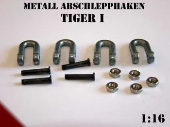 Metall Abschlepphaken für Panzer Tiger I Heng Long 1:16