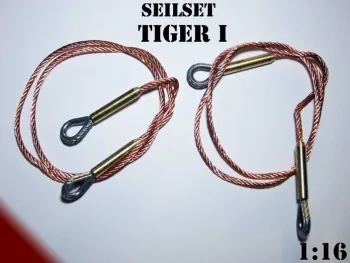 Pfingsten Angebot!!! Metall Seil-Set Seile aus Kupfer für Panzer Tiger I Heng Long