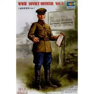 WWII Soviet Officer Vol.1 Russischer Offizier Trumpeter Bausatz Maßstab 1:16