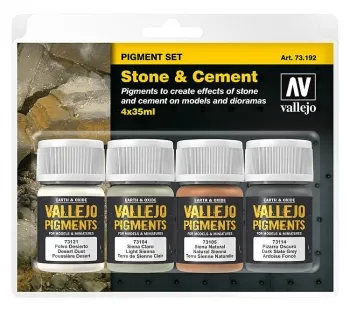 Vallejo Pigment Set "Stone & Cement" / 4x35ml