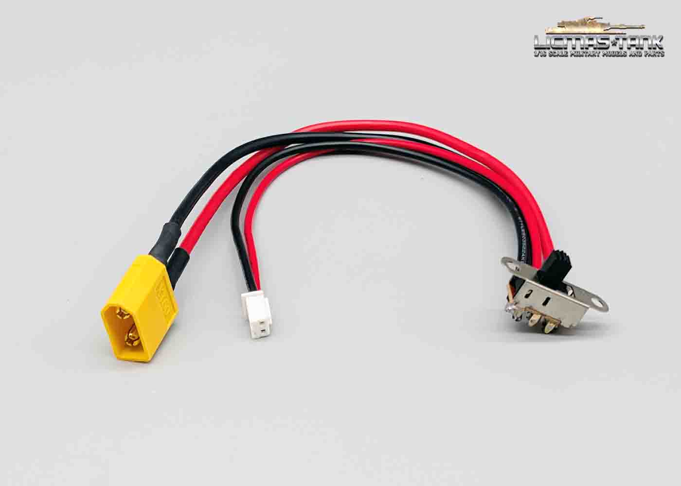 Kabel für die Stromversorgung des Heng Long/Taigen Panzers mit Ein-und Ausschalter und XT60 Buchse Kabel für die Stromversorgung des Heng Long/Taigen Panzers mit Ein-und Ausschalter und XT60 Buchse