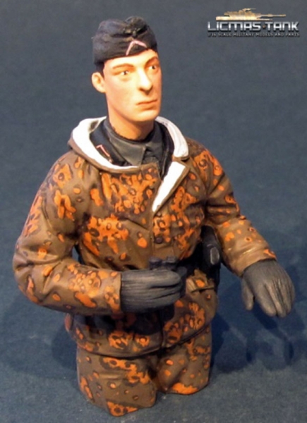 1/16 Figur deutscher Soldat Panzerbesatzung Eichenlaubtarn Herbst Wehrmacht Resin handbemalt