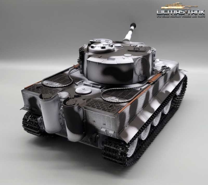 Customer Return RC Tiger Tank I Winter – Taigen V3 BB Metal Edition with 6mm shooting function and cannon smoke