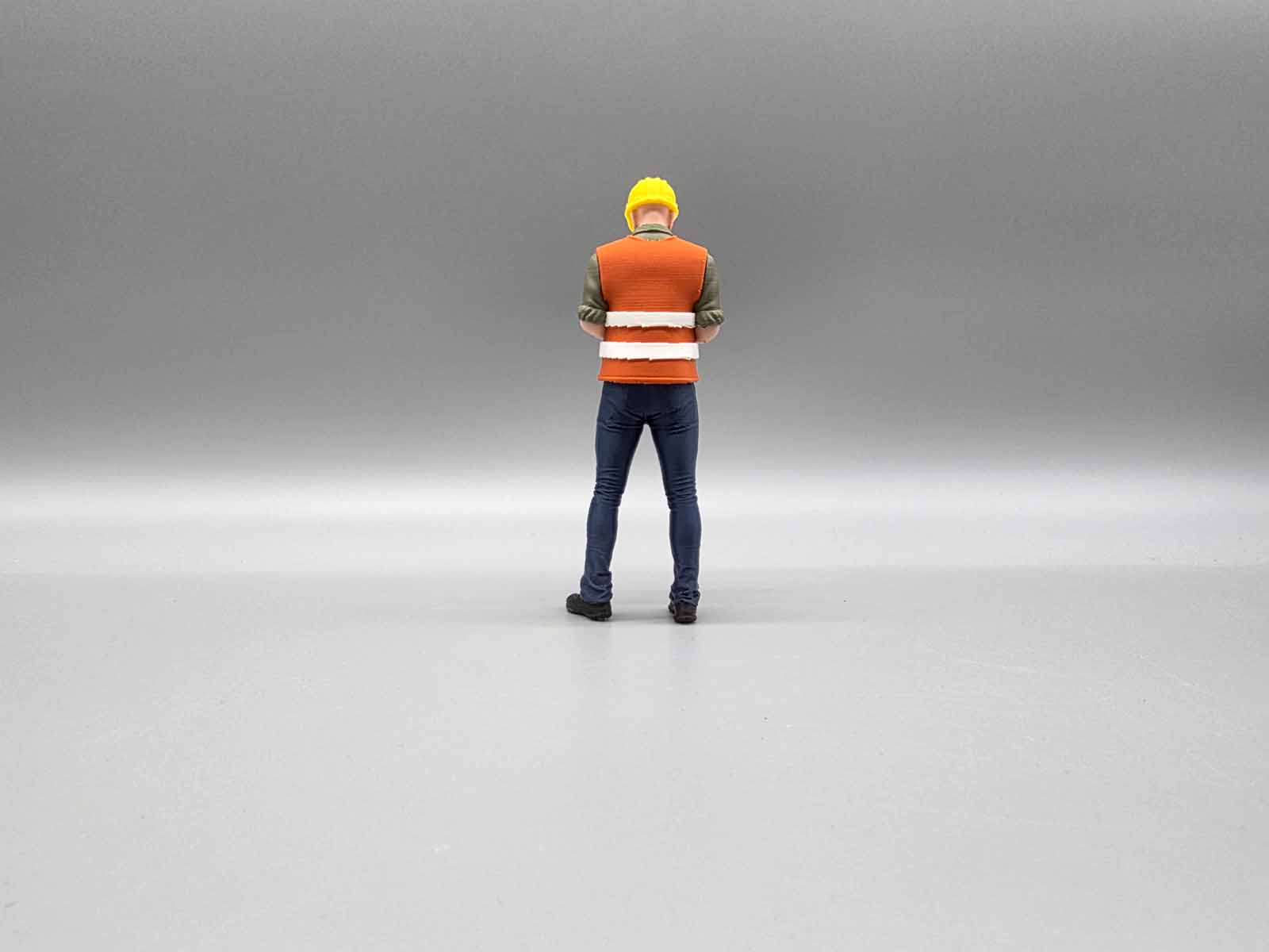 Figur 1/14 Vorarbeiter mit Warnweste und Schreibklatte Lkw Truck Nutzfahrzeuge Baustelle Modellbau Figur 1/14 Vorarbeiter mit Warnweste und Schreibklatte Lkw Truck Nutzfahrzeuge Baustelle Modellbau