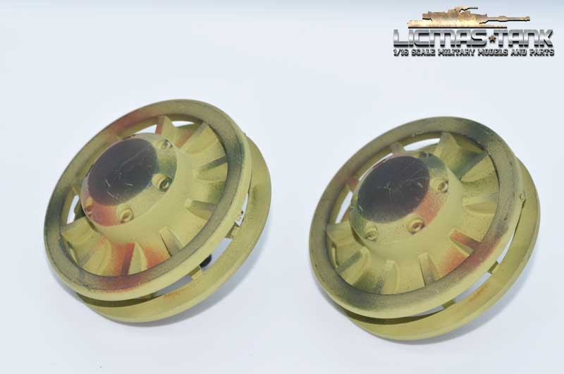 Tiger 1 Kunststoff 1Paar Leiträder Tarn lackiert 1:16 Tiger 1 Kunststoff 1Paar Leiträder Tarn lackiert 1:16