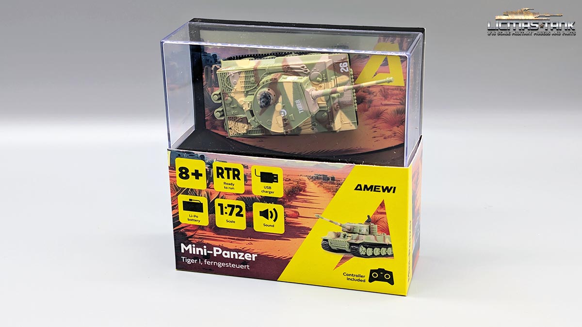 Mini RC Panzer Tiger I GRÜN 1:72 RTR Amewi Mini RC Panzer Tiger I GRÜN 1:72 RTR Amewi
