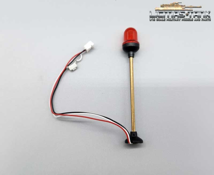 Leopard 2 A6 rotating beacon red with rod, cable and plug