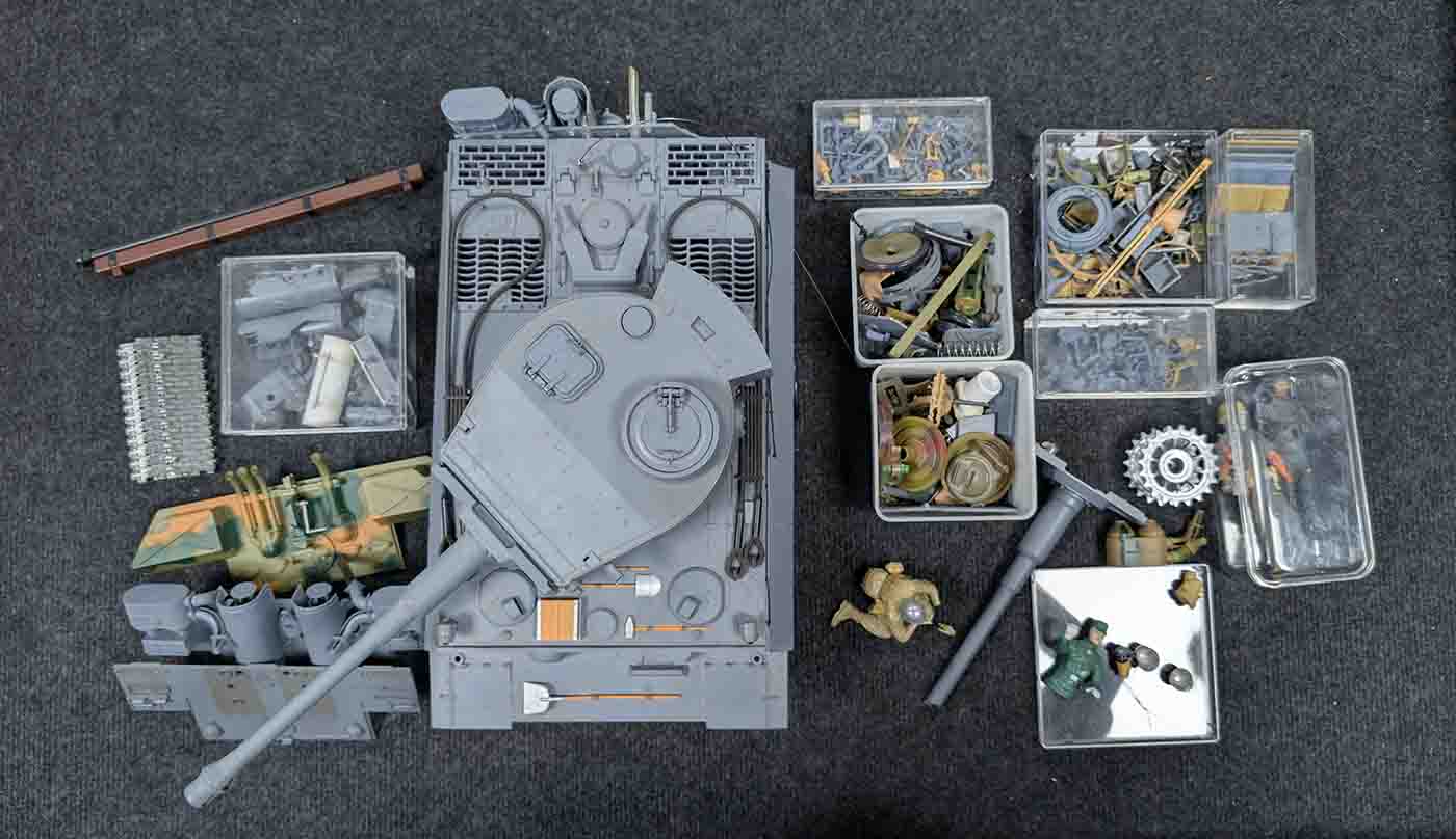 defekte Retouren B-Ware - Konvolut 1:16 Heng Long Tiger 1 Ersatzteile defekte Retouren B-Ware - Konvolut 1:16 Heng Long Tiger 1 Ersatzteile