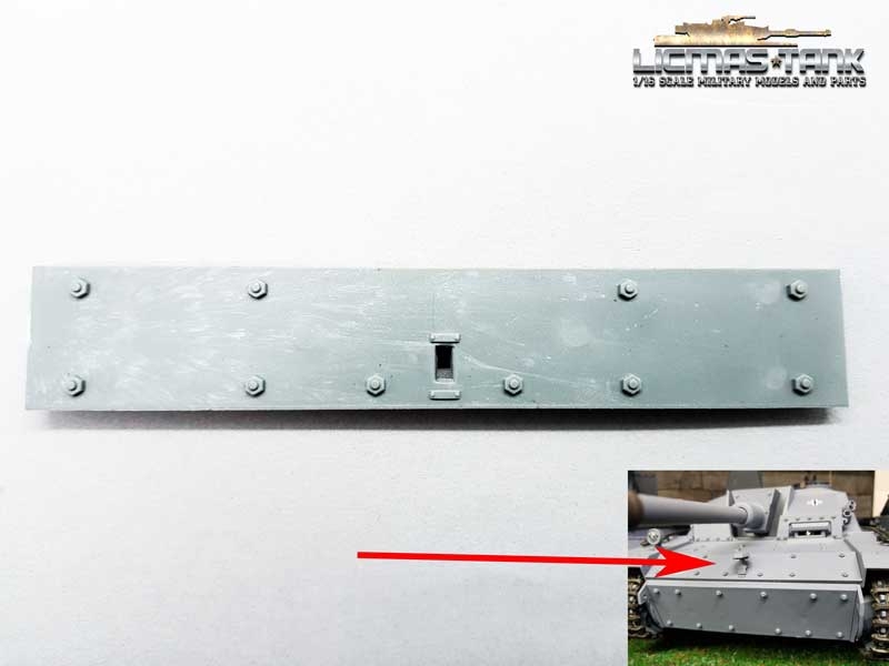 Heng Long Ersatzteil für StuG 3 Panzer 3868 Frontpanzerung schmal aus Kunststoff