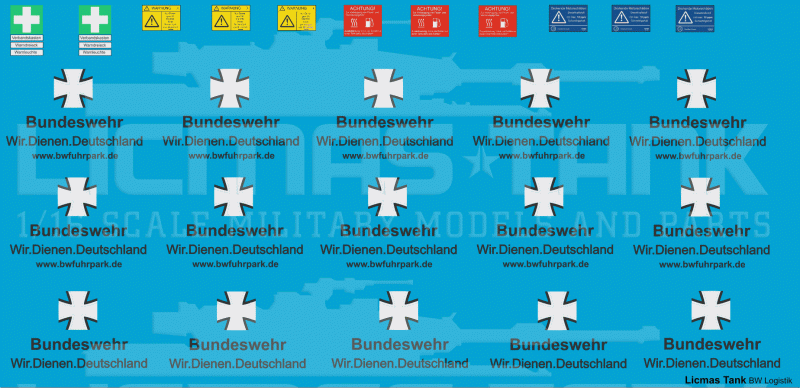 1/16 Bundeswehr Logistik Decalsatz